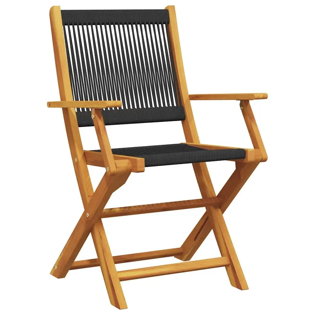 Black Foldable Bistro Set for Outdoor Dining