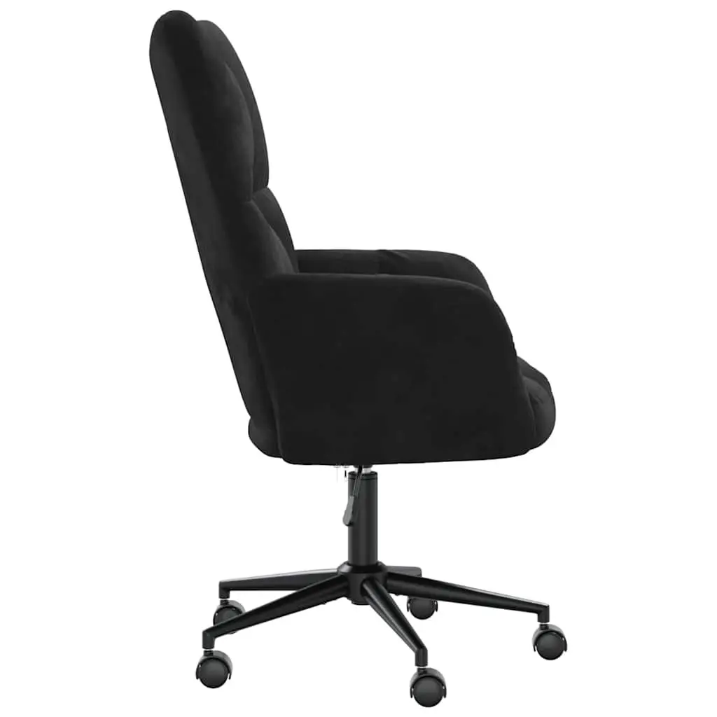 Black Velvet Adjustable Height Swivel Chair