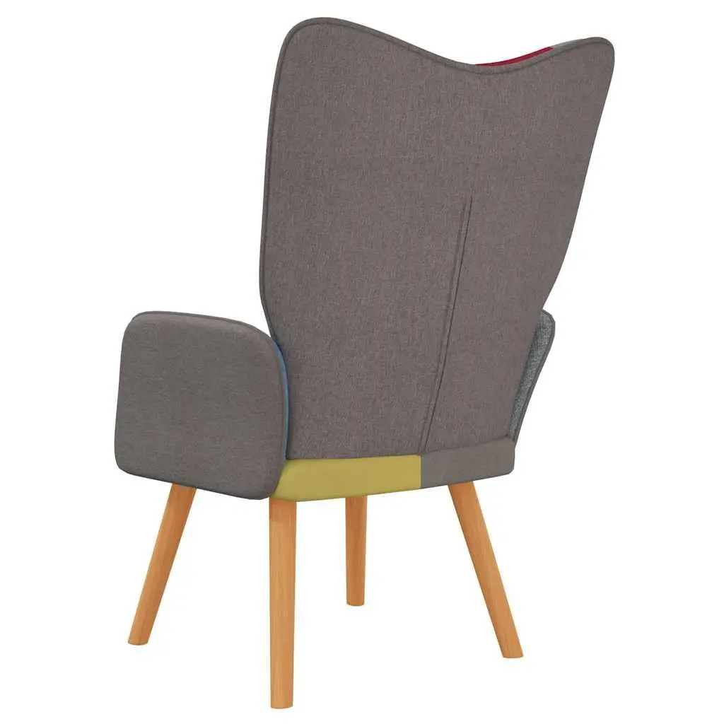 Multicolour Patchwork Armchair with Durable Build