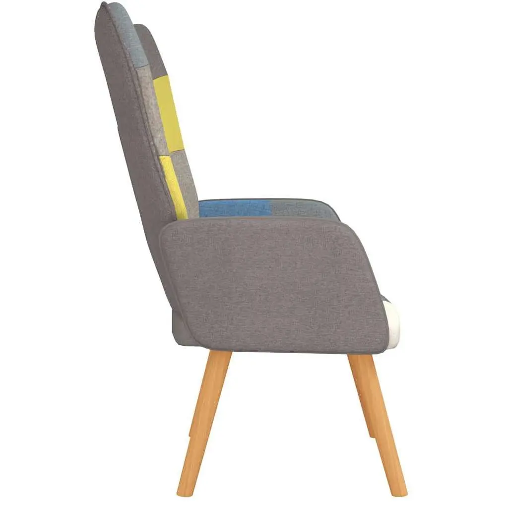 Multicolour Patchwork Armchair with Durable Build