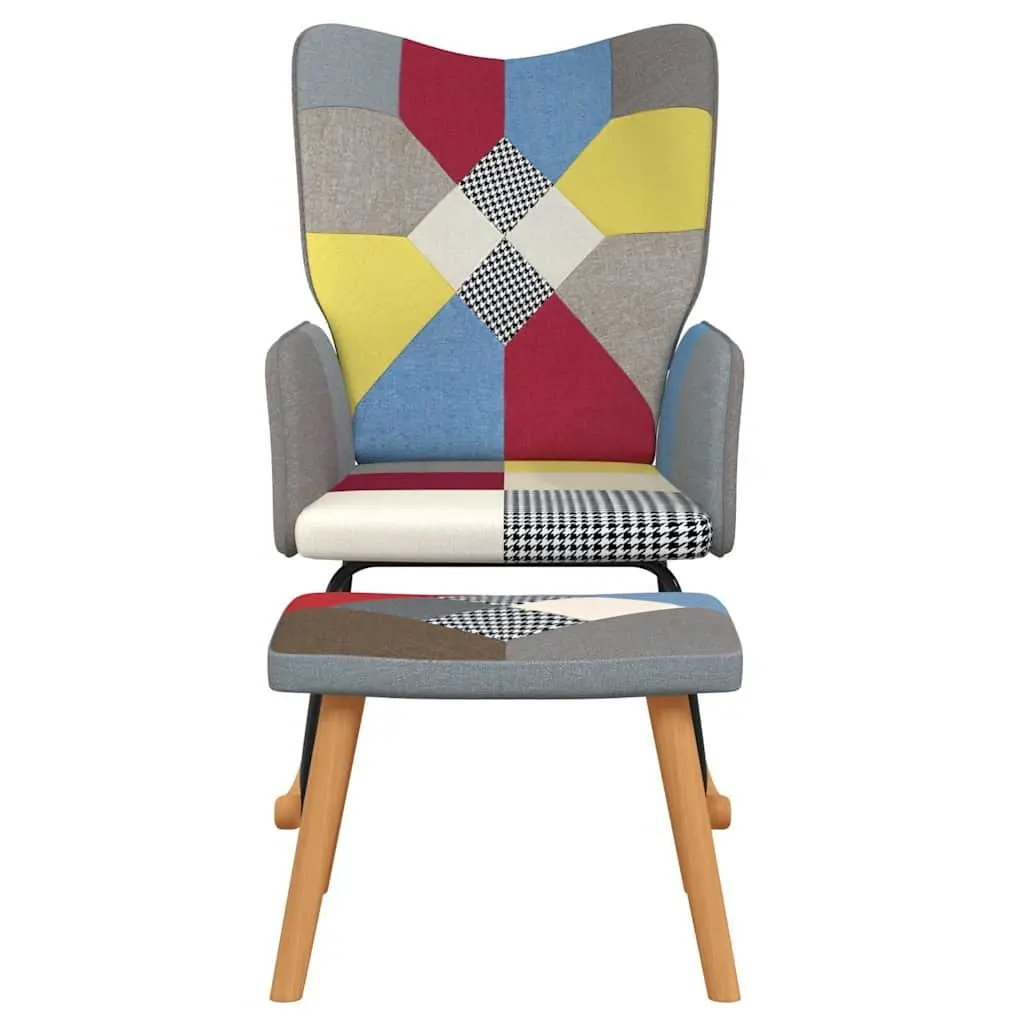 Rocking Chair with Matching Stool in Multicolour