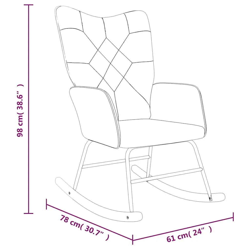 Rocking Chair with Matching Stool in Multicolour
