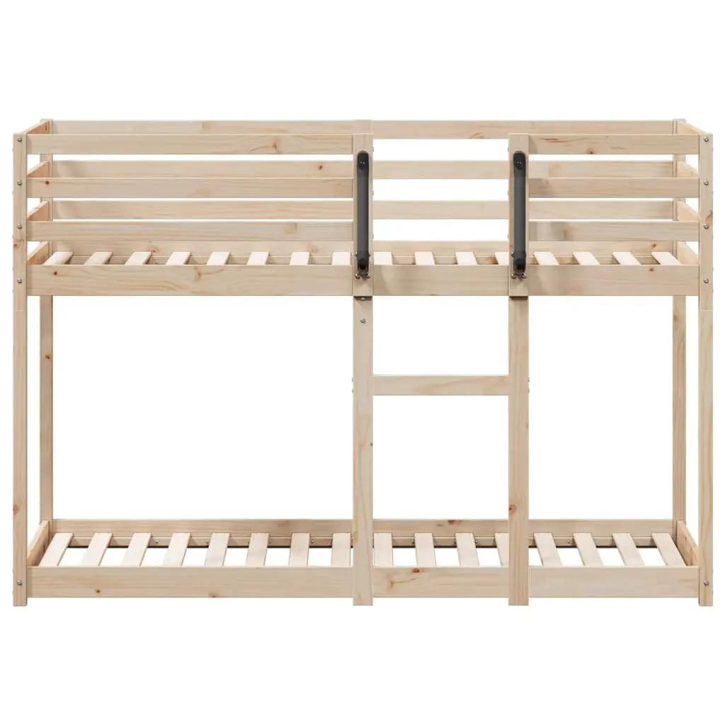 Solid Pine Wood Bunk Bed 90x190 cm with Guardrails