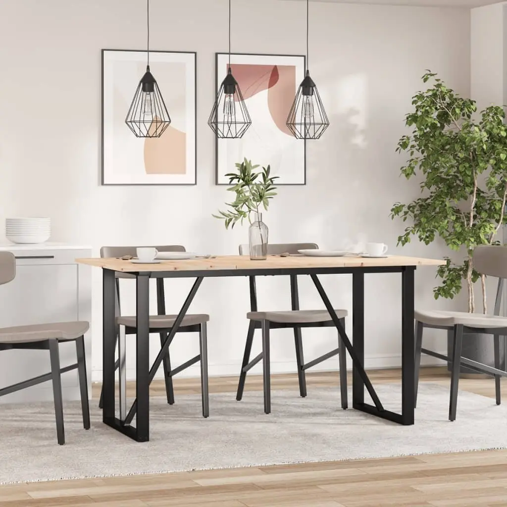 O-Frame Dining Table 140x80x75 cm Pine Steel