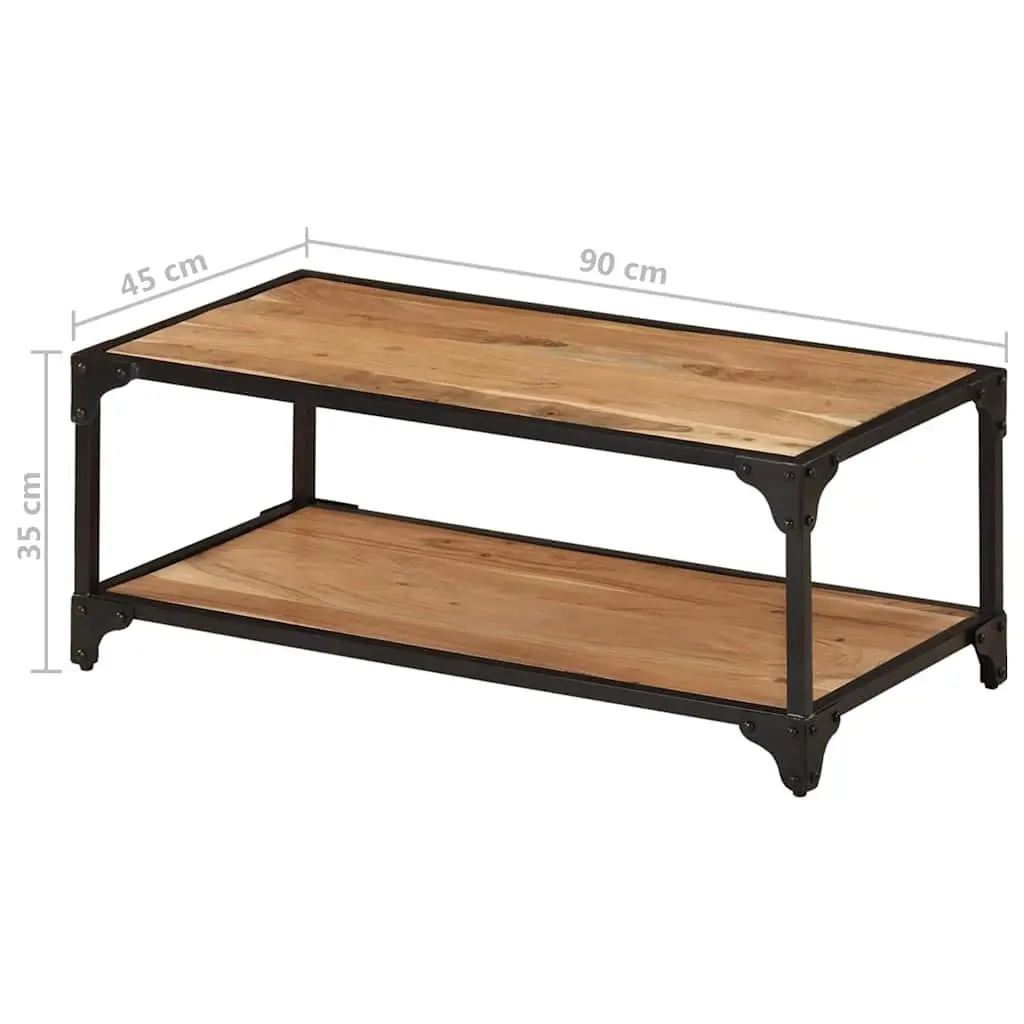 Solid Acacia Wood Coffee Table 90x45x35cm Brown