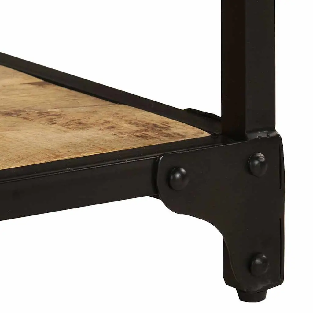 Solid Mango Wood Coffee Table with Iron Frame 90x45x35cm