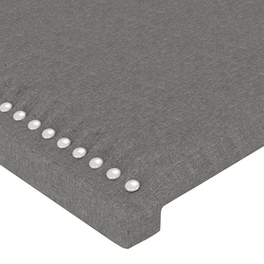 Double Bed Frame Fabric Grey 137x187 cm