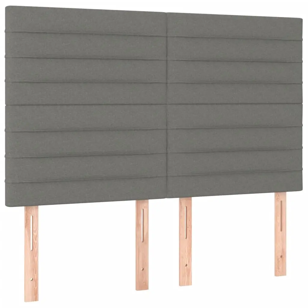 Double Bed Frame Fabric 137x187cm Grey