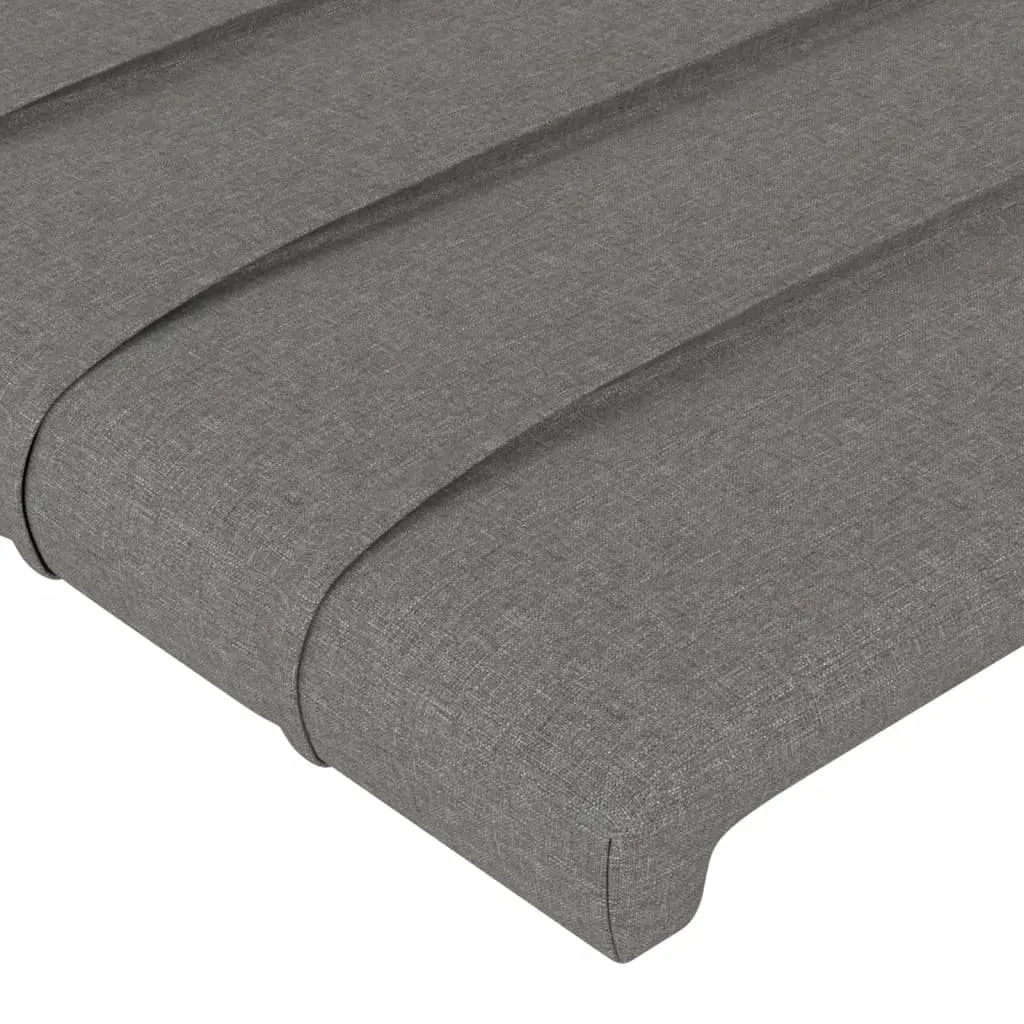 Double Bed Frame Fabric 137x187cm Grey