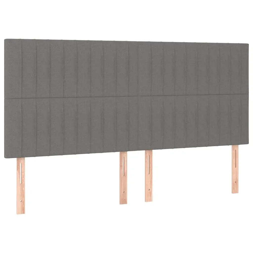 Grey Fabric Queen Bed Frame with Adjustable Headboard
