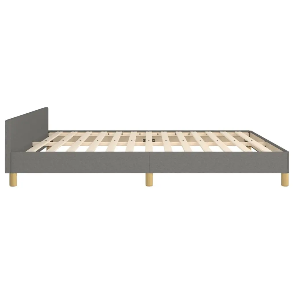 Grey Fabric Headboard Queen Bed Frame 152x203cm