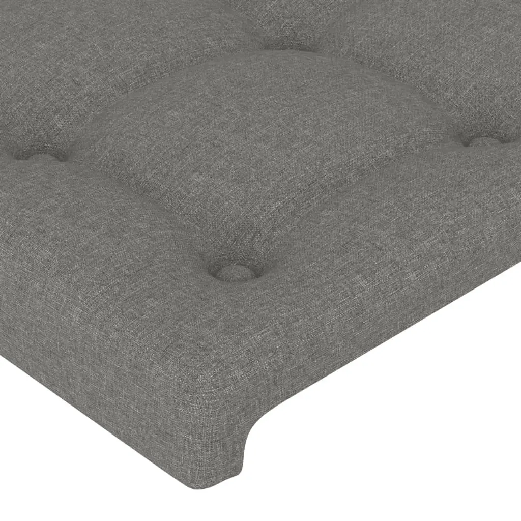 Grey Fabric Headboard Queen Bed Frame 152x203cm