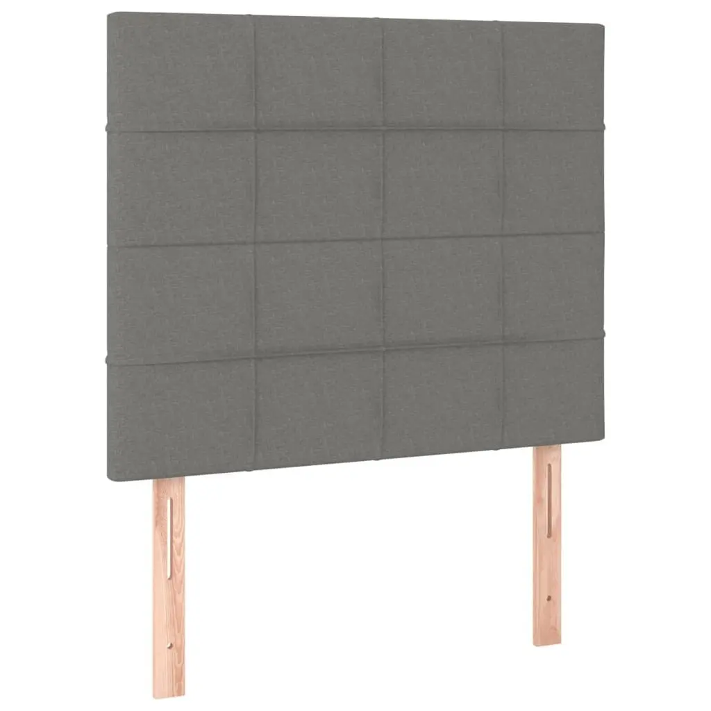 Grey Fabric King Single Bed Frame with Adjustable Headboard