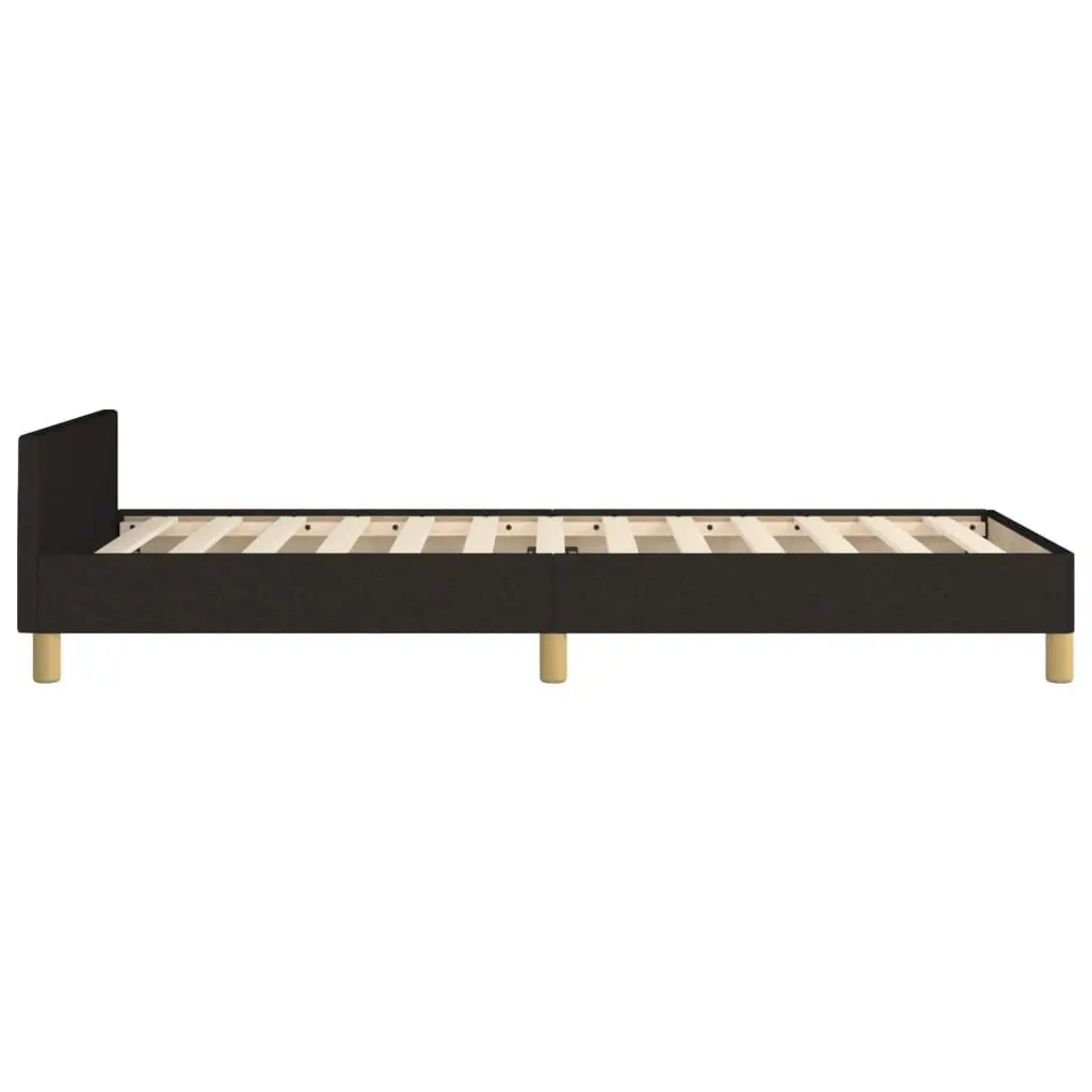 King Single Bed Frame with Adjustable Black Headboard