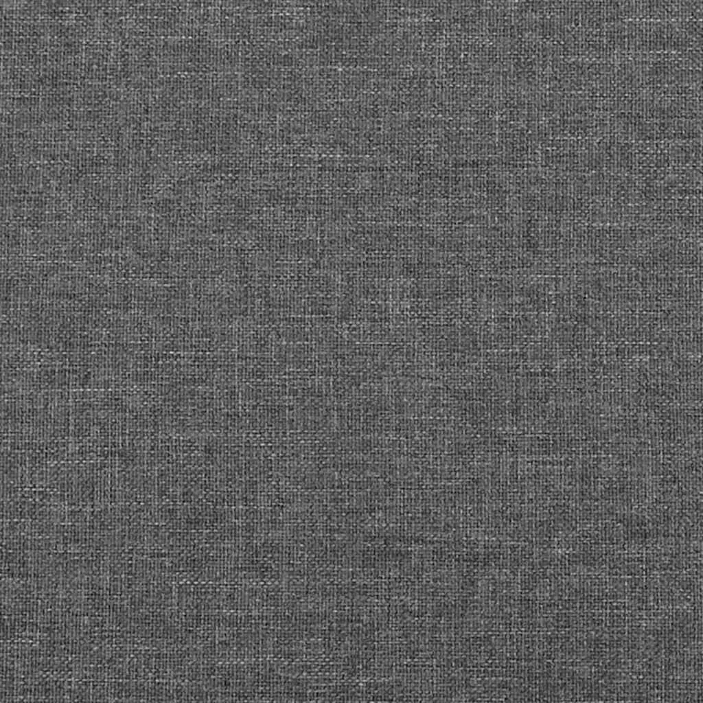 Bed Frame Fabric Grey 107x203 cm Upholstered with Headboard
