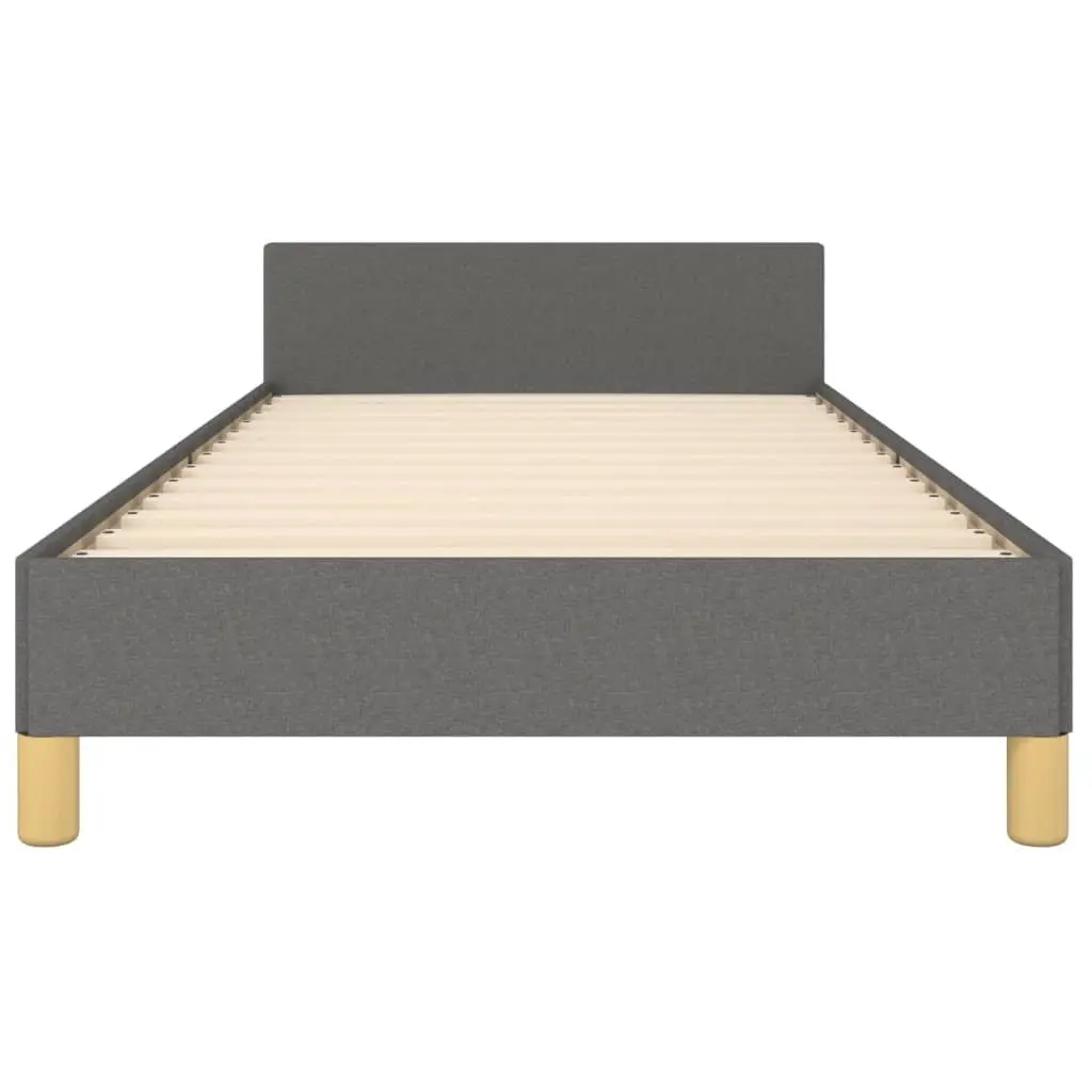 Grey Fabric King Single Bed Frame with Headboard