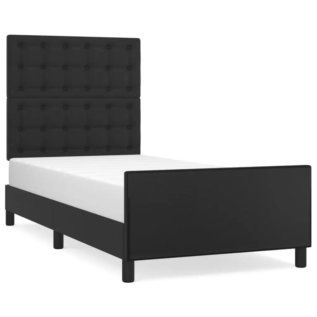 Black Velvet King Single Bed Frame with Adjustable Headboard