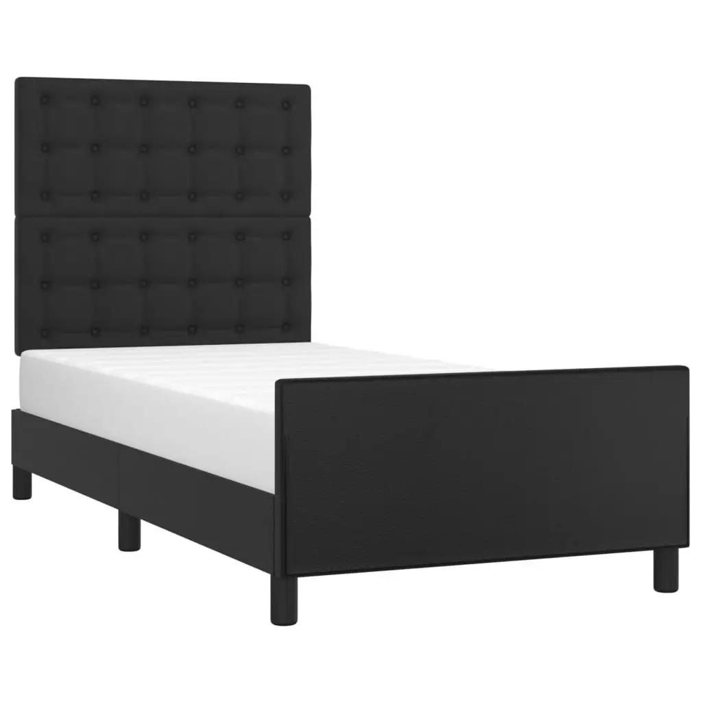 Black Velvet King Single Bed Frame with Adjustable Headboard