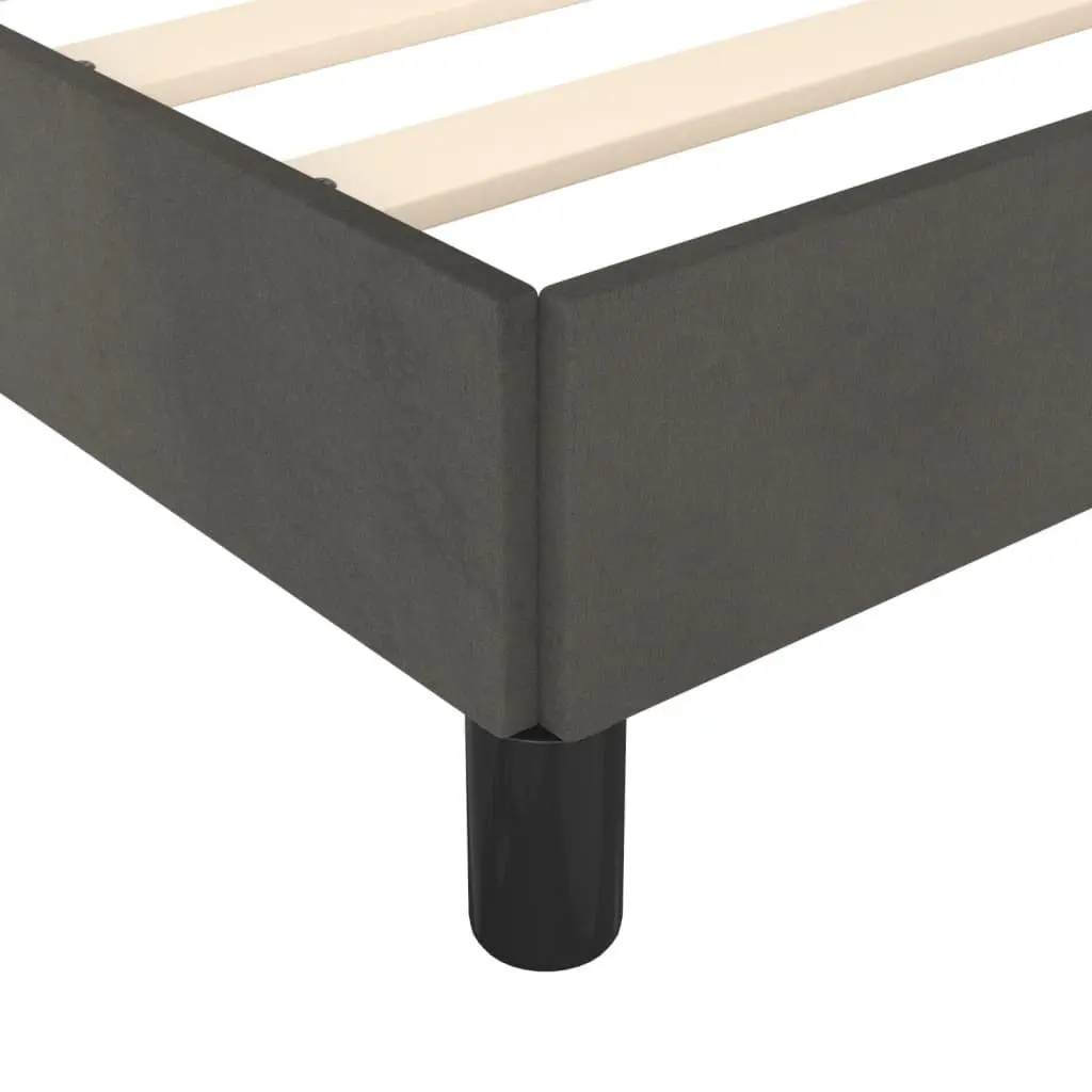 Dark Grey Queen Bed Frame with Adjustable Headboard
