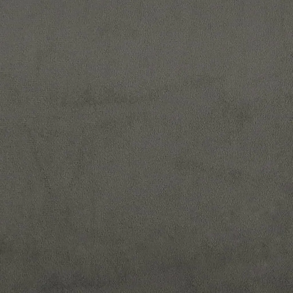 King Single Bed Frame Grey Velvet 107x203cm Upholstered Surface Adjustable Height Headboard