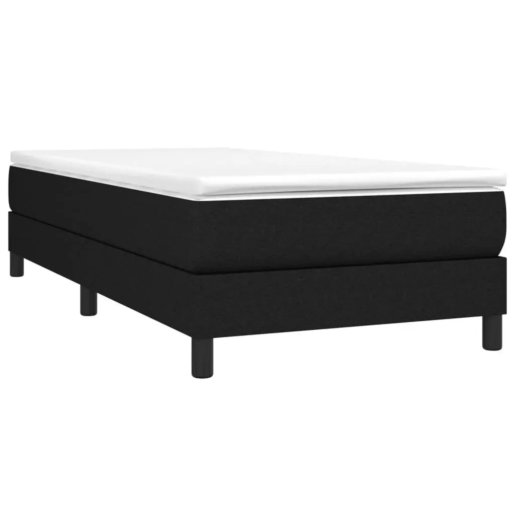 Black Fabric Box Spring Bed with Pocket Spring Mattress