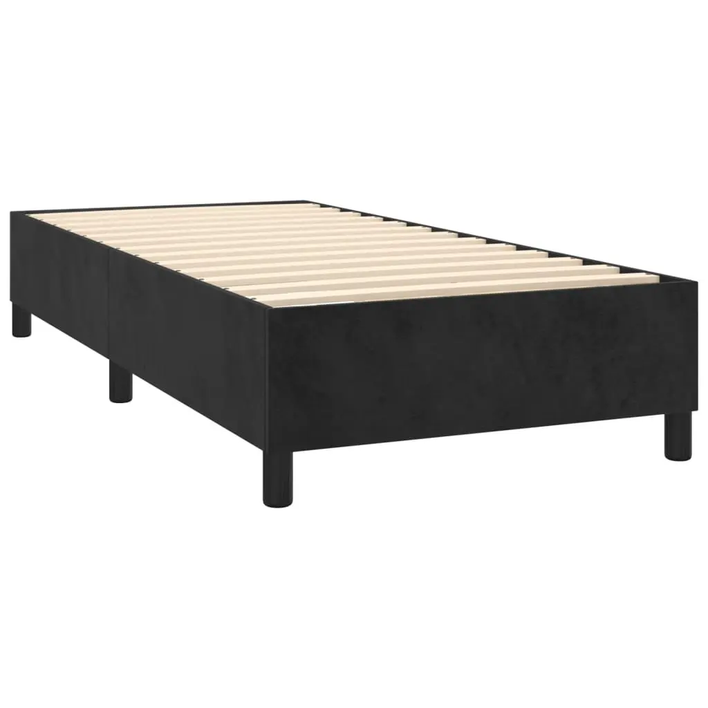 King Single Box Spring Bed with Pocket Spring Mattress in Black