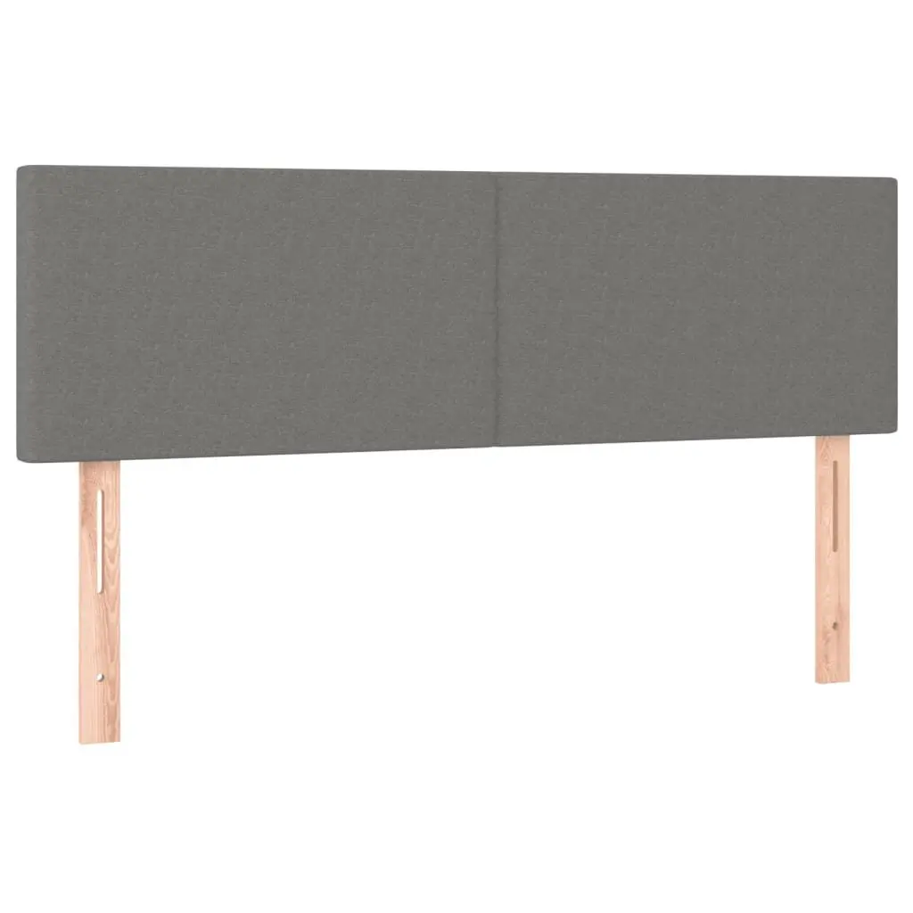 Queen Size Box Spring Bed with Pocket Spring Mattress Grey Fabric Headboard