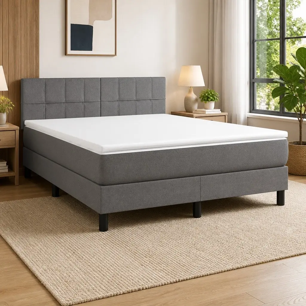 Adjustable Queen Size Box Spring Bed with Pocket Spring Mattress