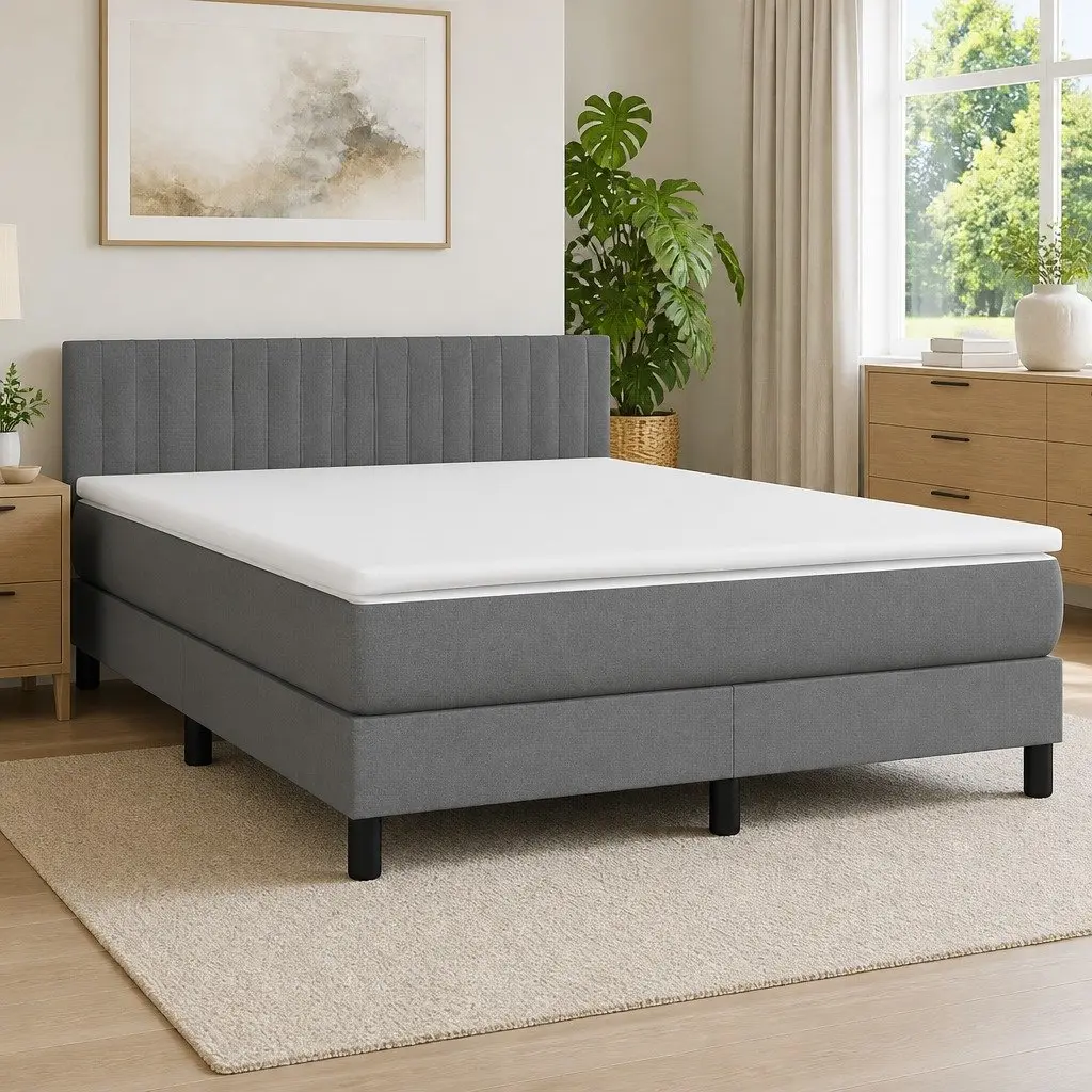 Queen Size Box Spring Bed with Pocket Spring Mattress