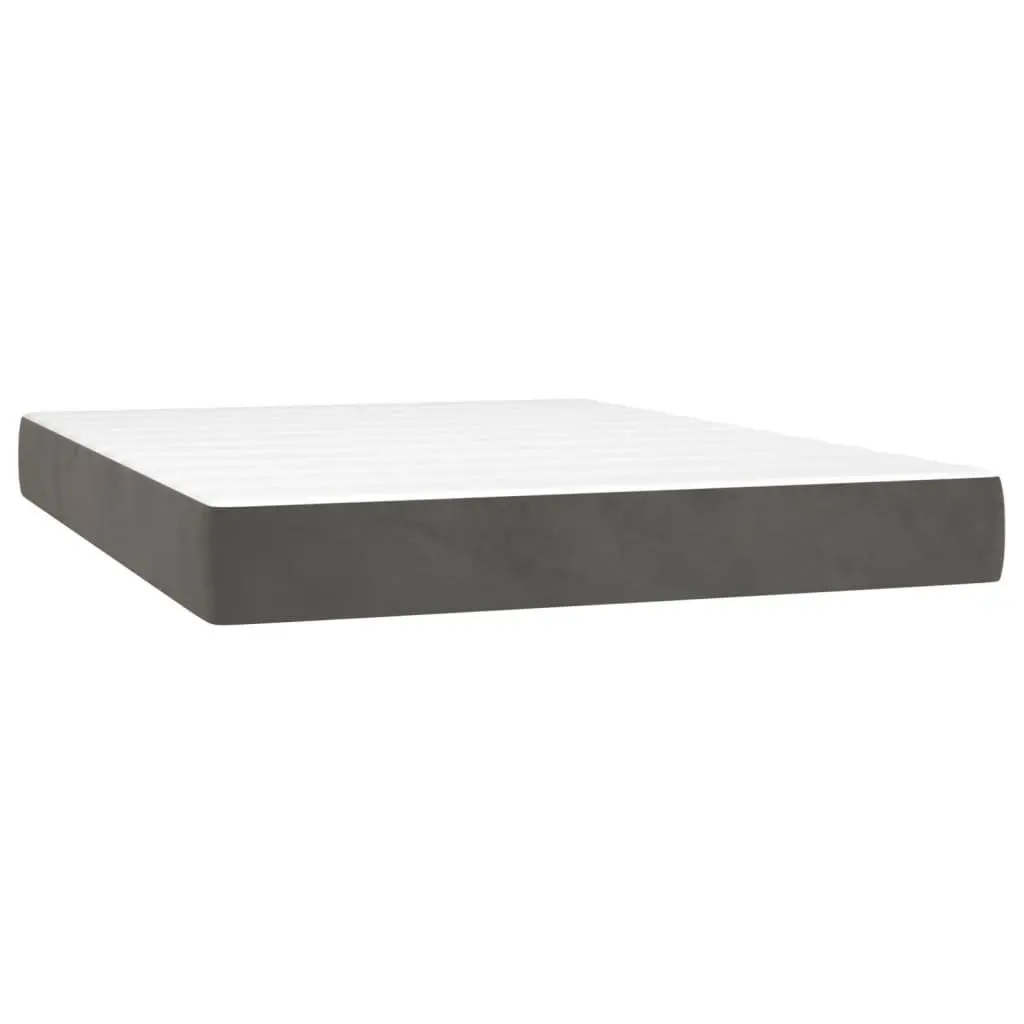 Queen Size Box Spring Bed with Adjustable Headboard