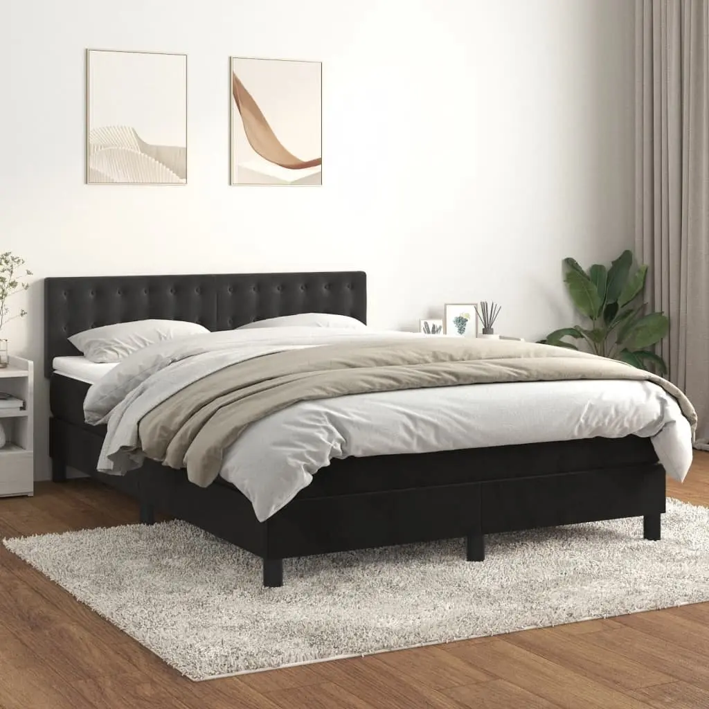 Queen Size Box Spring Bed with Velvet Pocket Spring Mattress