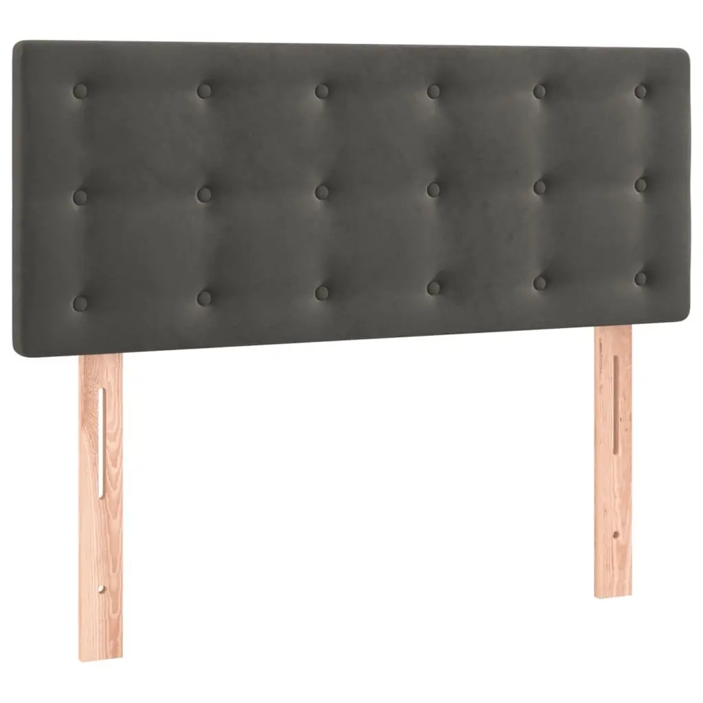 Grey Velvet King Single Box Spring Bed 106x203cm