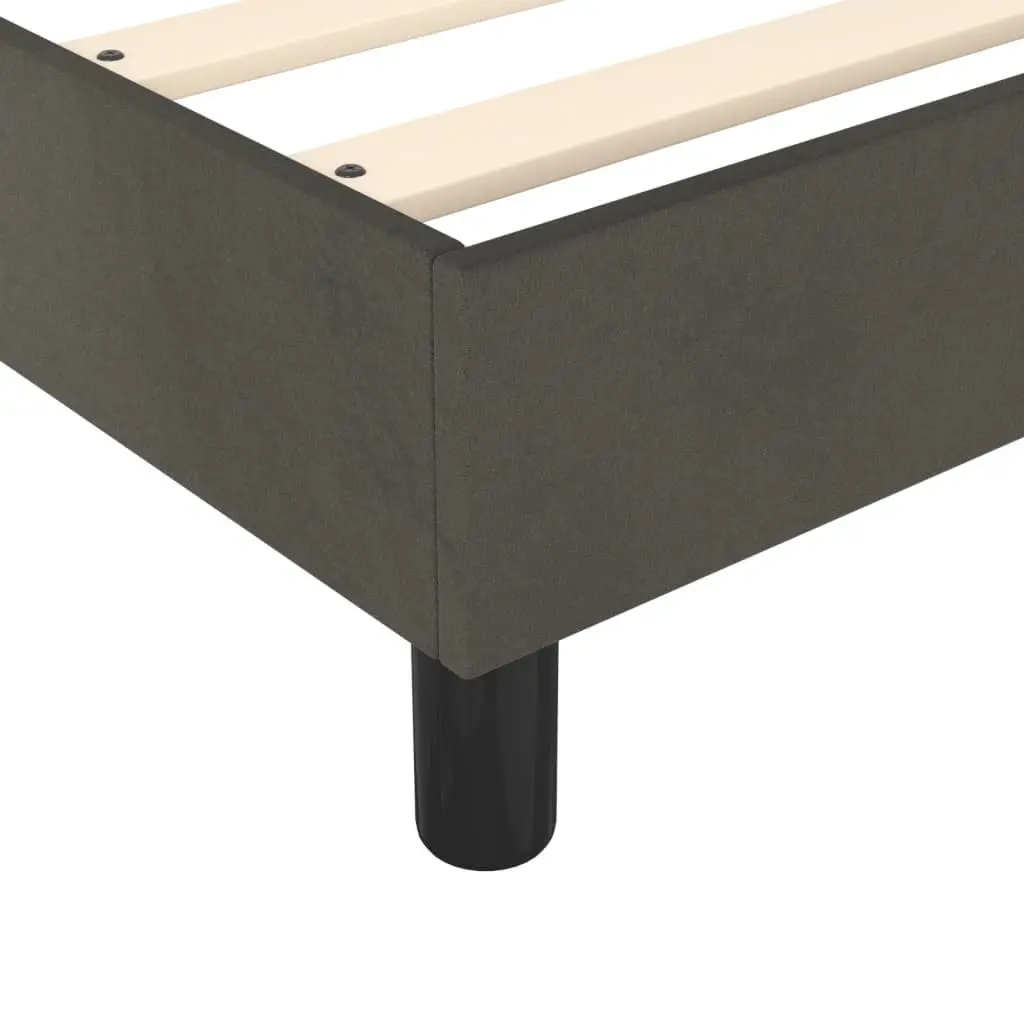 Grey Velvet King Single Box Spring Bed 106x203cm