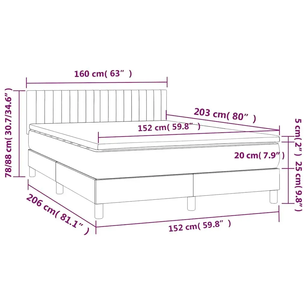 Queen Size Box Spring Bed with Pocket Spring Mattress
