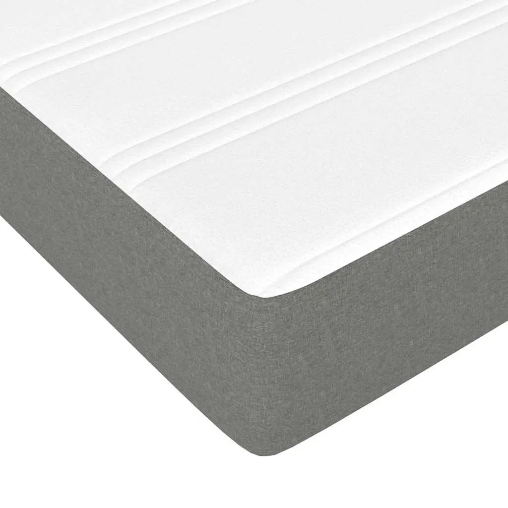 Queen Size Box Spring Bed with Adjustable LED Headboard