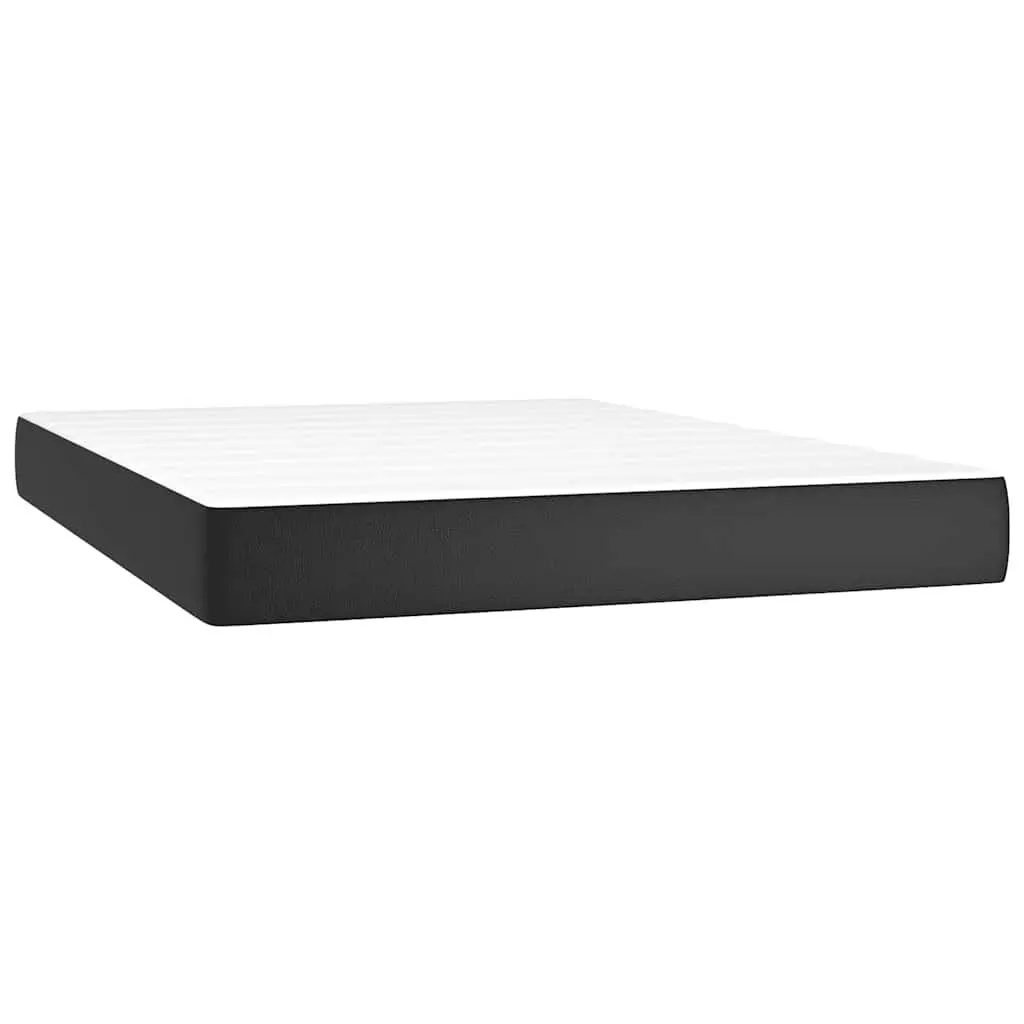 Queen Size Box Spring Bed with LED Headboard