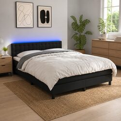 Sturdy Queen Box Spring Bed with Pocket Spring Mattress