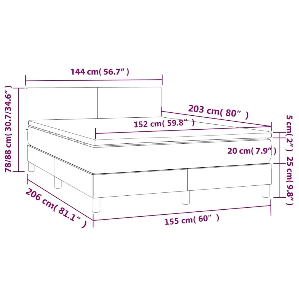 Queen Box Spring Bed with Pocket Spring Mattress