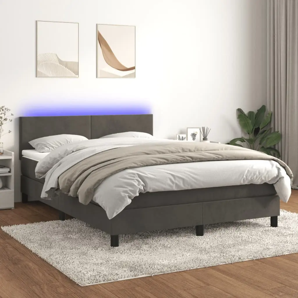 Queen Size Bed with Pocket Spring Mattress and LED Headboard