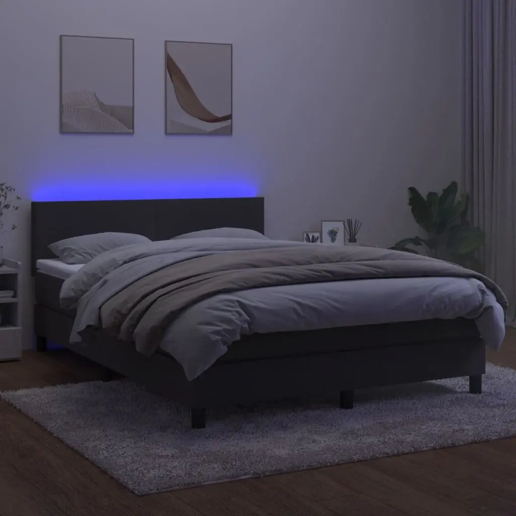 Queen Size Bed with Pocket Spring Mattress and LED Headboard