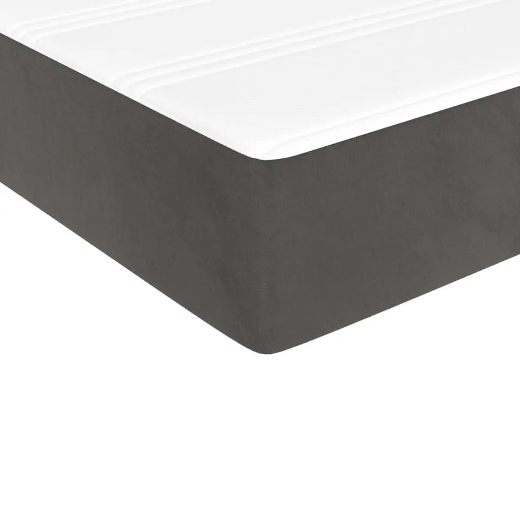Queen Size Box Spring Bed with Pocket Spring Mattress and LED Headboard