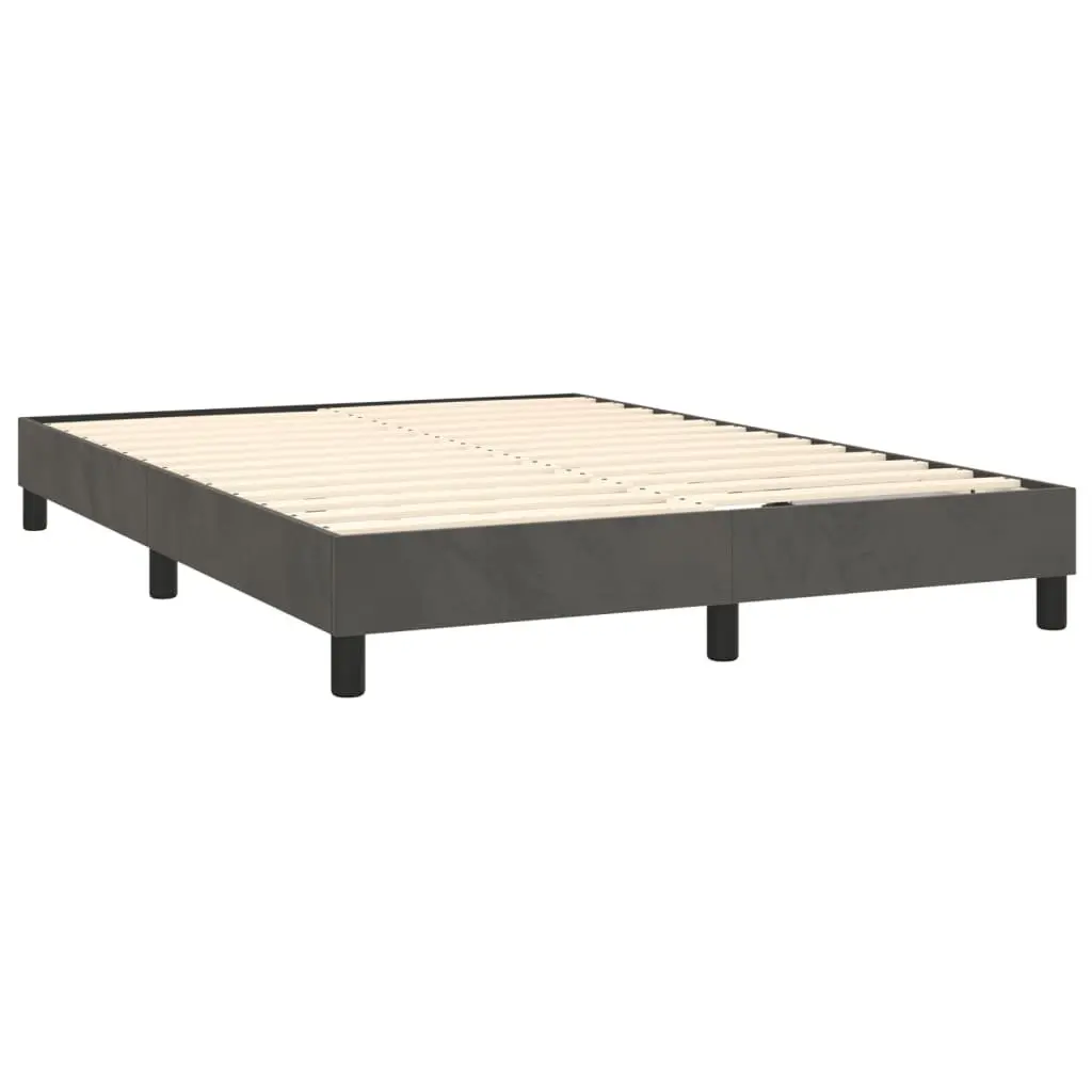 Queen Size Box Spring Bed with LED Headboard