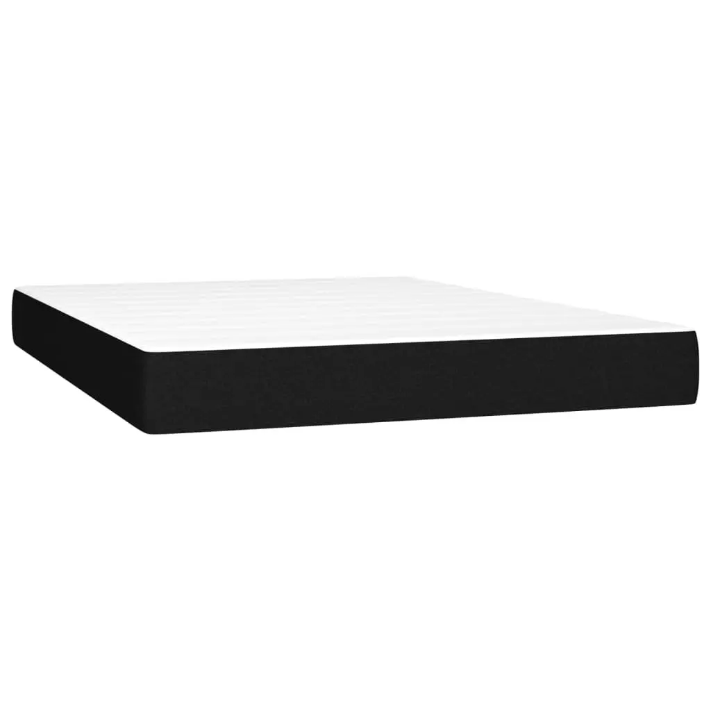 Black Queen Size Box Spring Bed with Adjustable Headboard
