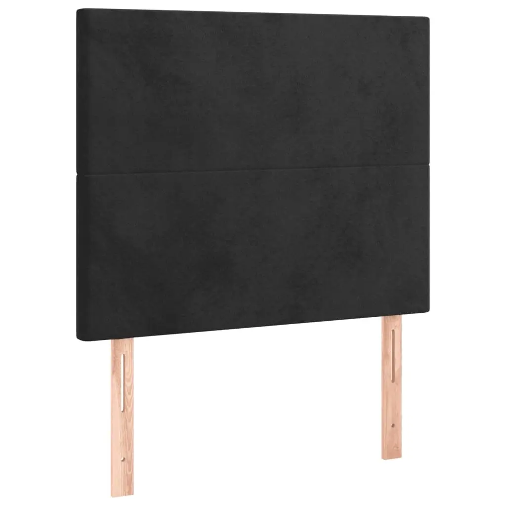 Black Velvet Box Spring Bed with Pocket Spring Mattress