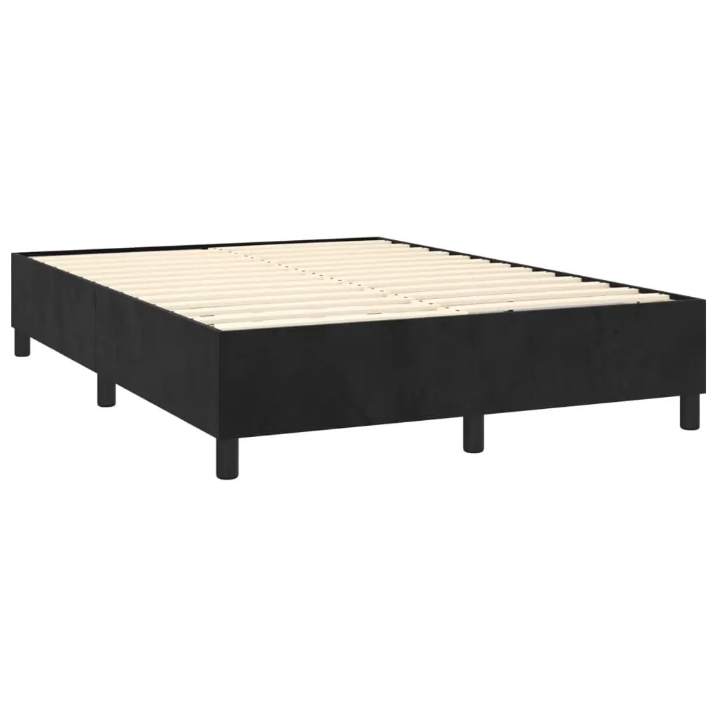 Double Box Spring Bed with LED Headboard