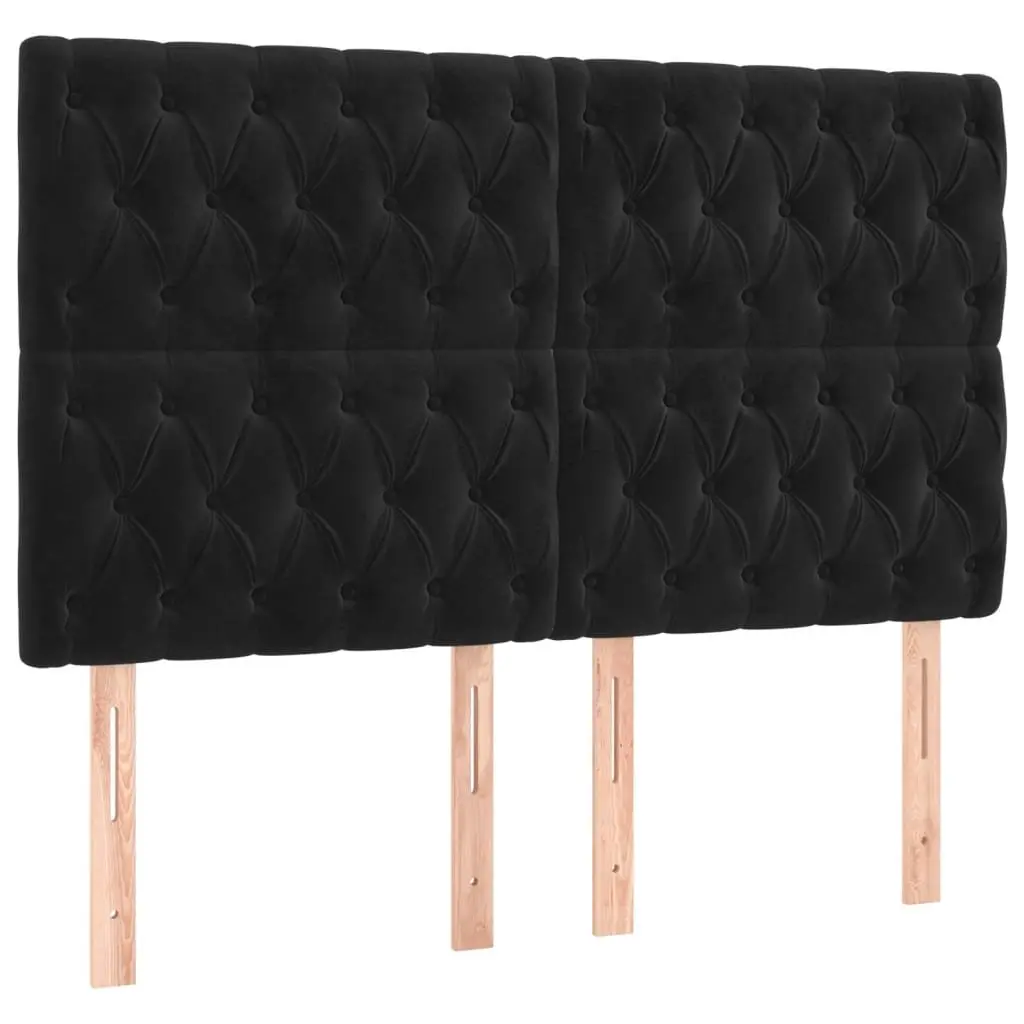 Double Box Spring Bed with LED Headboard