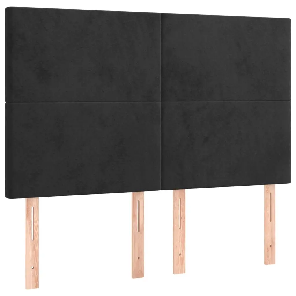 Queen Size Box Spring Bed with Mattress & LED Headboard