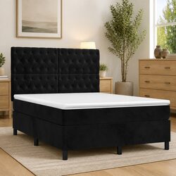 Stylish Queen Box Spring Bed with Pocket Spring Mattress