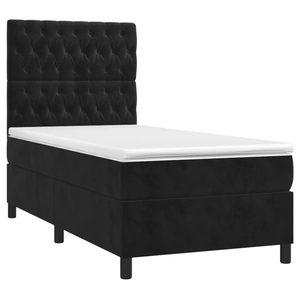 Box Spring Bed with Pocket Spring Mattress and LED Headboard