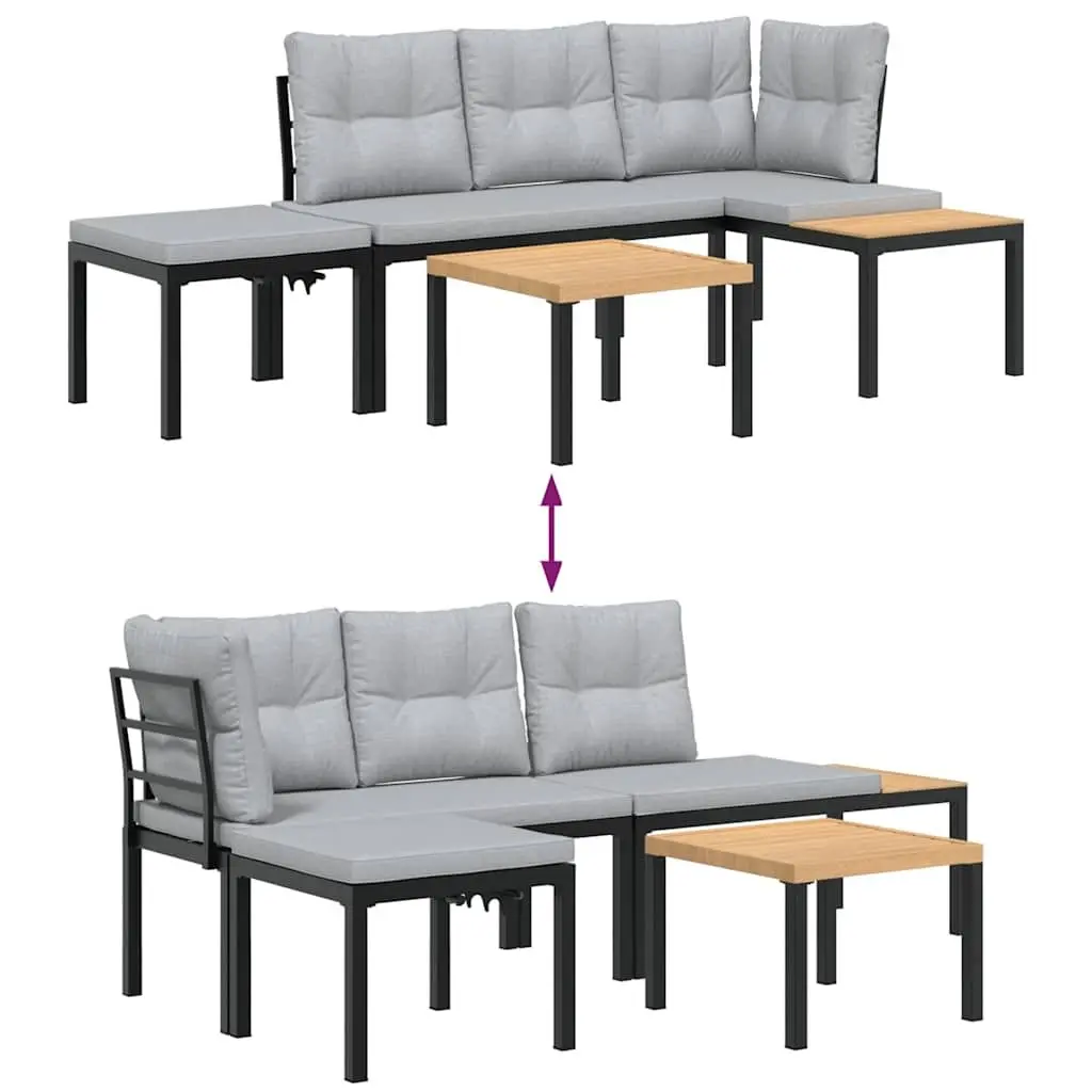 Outdoor Garden Bench Set with Cushions
